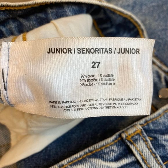 Ella Moss High Waist Straight Ankle Jeans Womens Junior 27 Acid Wash Mom Jeans - Picture 9 of 9